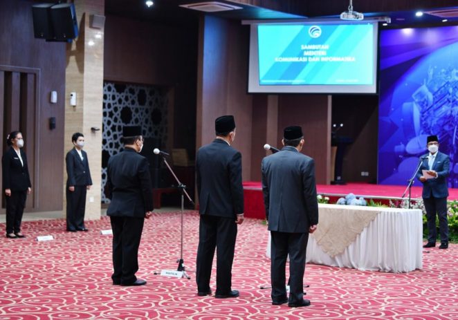 Menteri Kominfo Lantik Tiga Pimpinan Tinggi Pratama