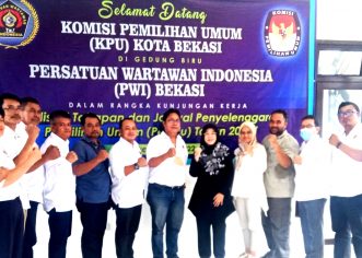 PWI Bekasi Raya ‘Sambut’ Kunker KPUD Kota Bekasi di Gedung Biru