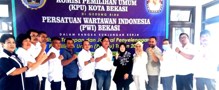 PWI Bekasi Raya ‘Sambut’ Kunker KPUD Kota Bekasi di Gedung Biru