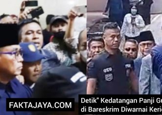 Kericuhan ‘Warnai’ Kedatangan Panji Gumilang di Bareskrim Polri