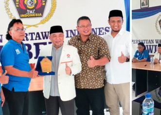 Bacalon Walikota Bekasi 2024 Kunjungi PWI Bekasi Raya