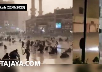 Badai Petir Terjang Makkah, Ratusan Jamaah Berlarian Selamatkan Diri