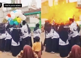 Gegara ‘Balon Gas’ Meledak, 8 Guru SDN 1 Cimuning Luka Bakar Saat Peringati Hari Guru.