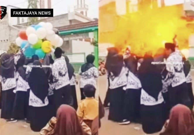 Gegara ‘Balon Gas’ Meledak, 8 Guru SDN 1 Cimuning Luka Bakar Saat Peringati Hari Guru.