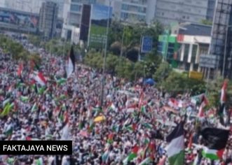 Ribuan Massa di Kota Bekasi Gelar Aksi Bela Palestina