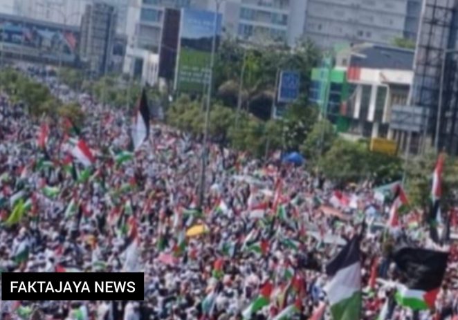 Ribuan Massa di Kota Bekasi Gelar Aksi Bela Palestina