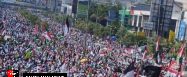 Ribuan Massa di Kota Bekasi Gelar Aksi Bela Palestina