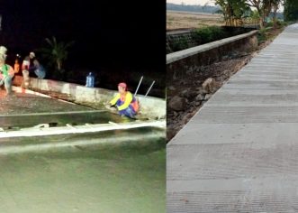Warga Jalan Jatisura Indramayu Sambut Gembira, Jalan Yang Rusak Parah Sudah Diperbaiki.