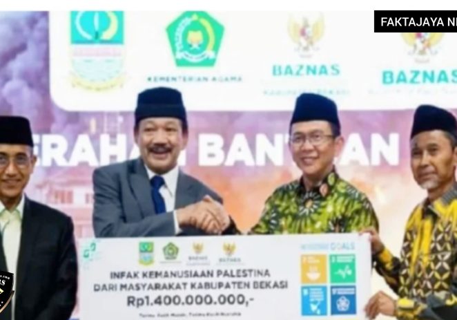Baznas Kabupaten Bekasi Serahkan Bantuan Rp 1,4 Miliar untuk Palestina