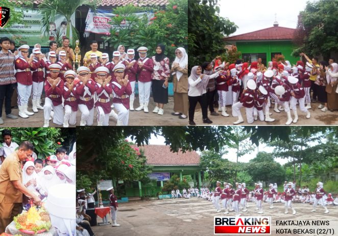 HUT Kepsek SDN Jatisampurna IV Diwarnai Do’a dan Ganjaran Piala Juara Paskibra