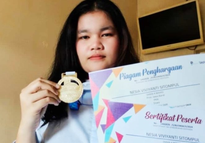 Lagi, Putri Kota Bekasi Berhasil Raih Medali Emas Olimpiade Nasional