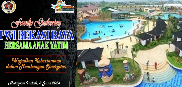 Transera Water Park Bersama PWI Bekasi Raya Gelar Liburan Bareng Keluarga dan Anak Yatim