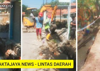 Drainase Badan Jalan di Lingkungan Desa Sindang Indramayu Mulai Diperbaiki