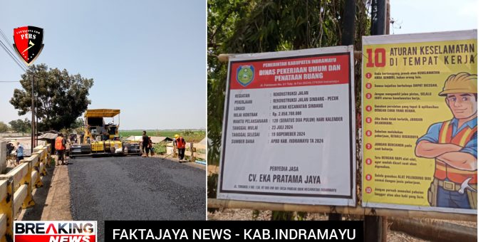 CV. Eka Pratama Jaya ‘Kejar Target’ Rekonstruksi Jalan Sindang-Pecuk Indramayu