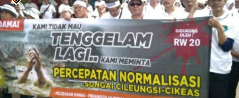 Warga Vila Nusa Indah Tuntut Percepatan Normalisasi Sungai Cileungsi – Cikeas