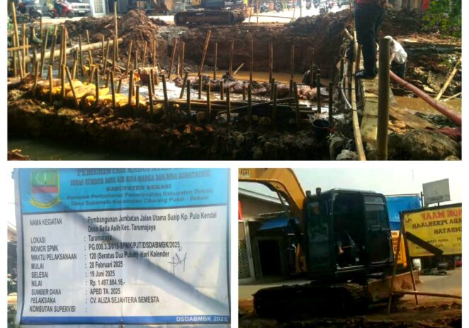 PWI Bekasi Raya ‘Soroti Ketidaksesuaian’ Tanggal Proyek Jembatan di Tarumajaya