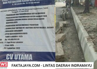 CV. Utama Lanjutkan Proyek Rehabilitasi Ruas Jalan MT Haryono Sindang