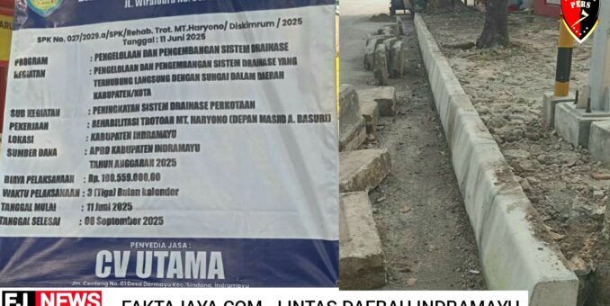 CV. Utama Lanjutkan Proyek Rehabilitasi Ruas Jalan MT Haryono Sindang