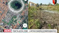 Antisipasi Banjir Saat Hujan, Dinas PUPR Indramayu, Lakukan Pengerukan Kolam Retensi