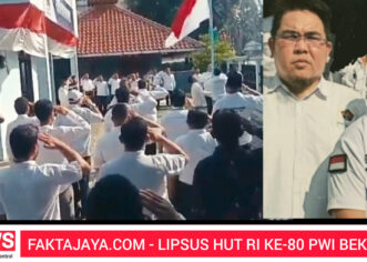 Lomba Kemerdekaan Warnai Upacara Bendera Perdana HUT RI ke-80 PWI Bekasi Raya