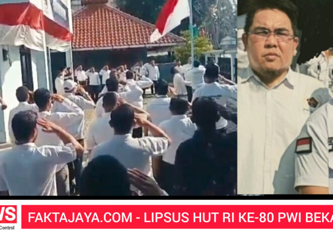 Lomba Kemerdekaan Warnai Upacara Bendera Perdana HUT RI ke-80 PWI Bekasi Raya