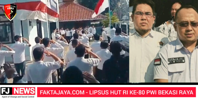 Lomba Kemerdekaan Warnai Upacara Bendera Perdana HUT RI ke-80 PWI Bekasi Raya