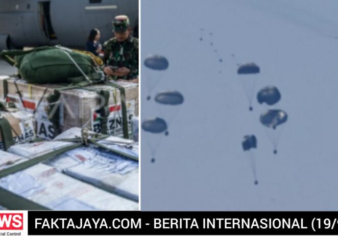 KEREN, Indonesia ‘Berhasil Kirim’ Bantuan 800ton ke Gaza Lewat Jalur Langit.