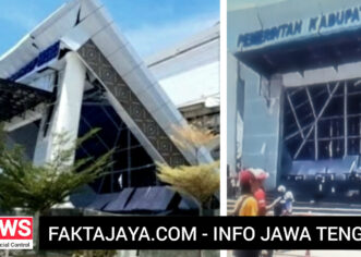 Atap Teras Kantor Pemkab Brebes ‘Ambruk’, 3 Luka – luka