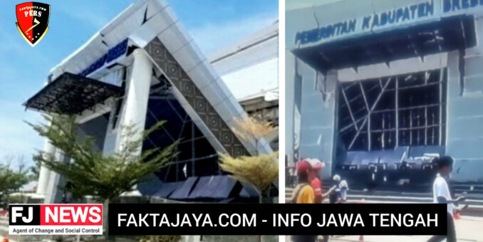 Atap Teras Kantor Pemkab Brebes ‘Ambruk’, 3 Luka – luka