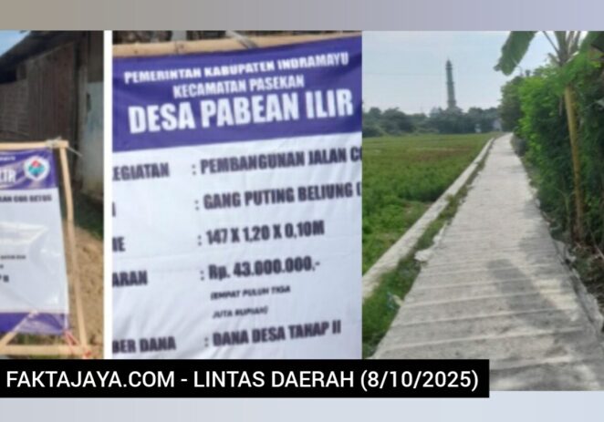 Pemdes Pabean ilir Indramayu Realisasikan Pengecoran Jalan Lingkungan
