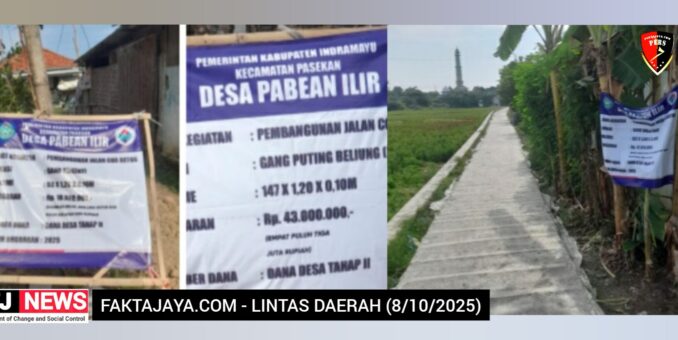 Pemdes Pabean ilir Indramayu Realisasikan Pengecoran Jalan Lingkungan