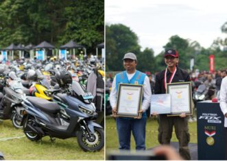 Sebanyak 500 Motor Listtik Politron Catat ‘Rekor Muri’, Pengisian Daya Serentak di Jatinangor