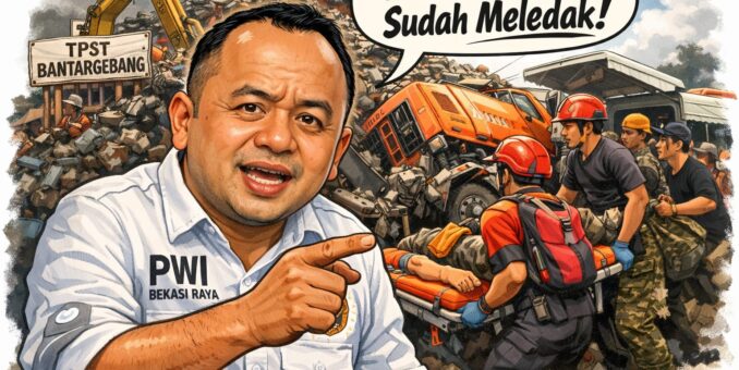 “Bom Waktu” Gunung Sampah Bantar Gebang Akhirnya Meledak. Ini Kata Ketua PWI Bekasi Raya